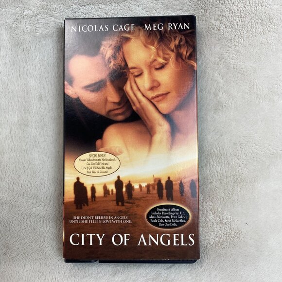 City of Angels 1998 Nicolas Cage Meg Ryan Romance Drama VHS Tape - Picture 1 of 2